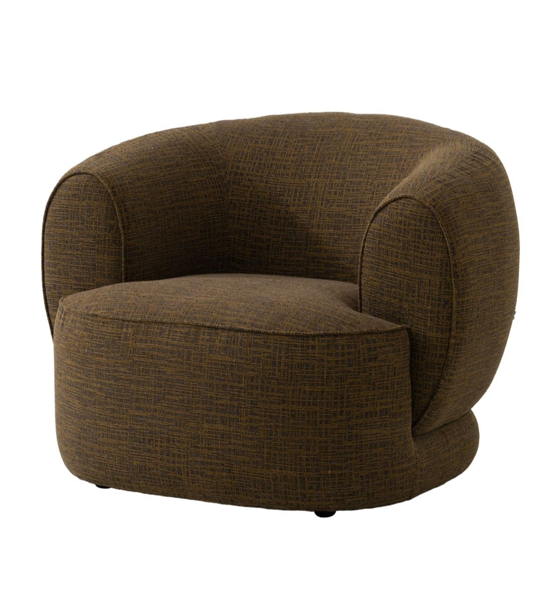 كنب كارميلا فردي باللون البني والرمادي