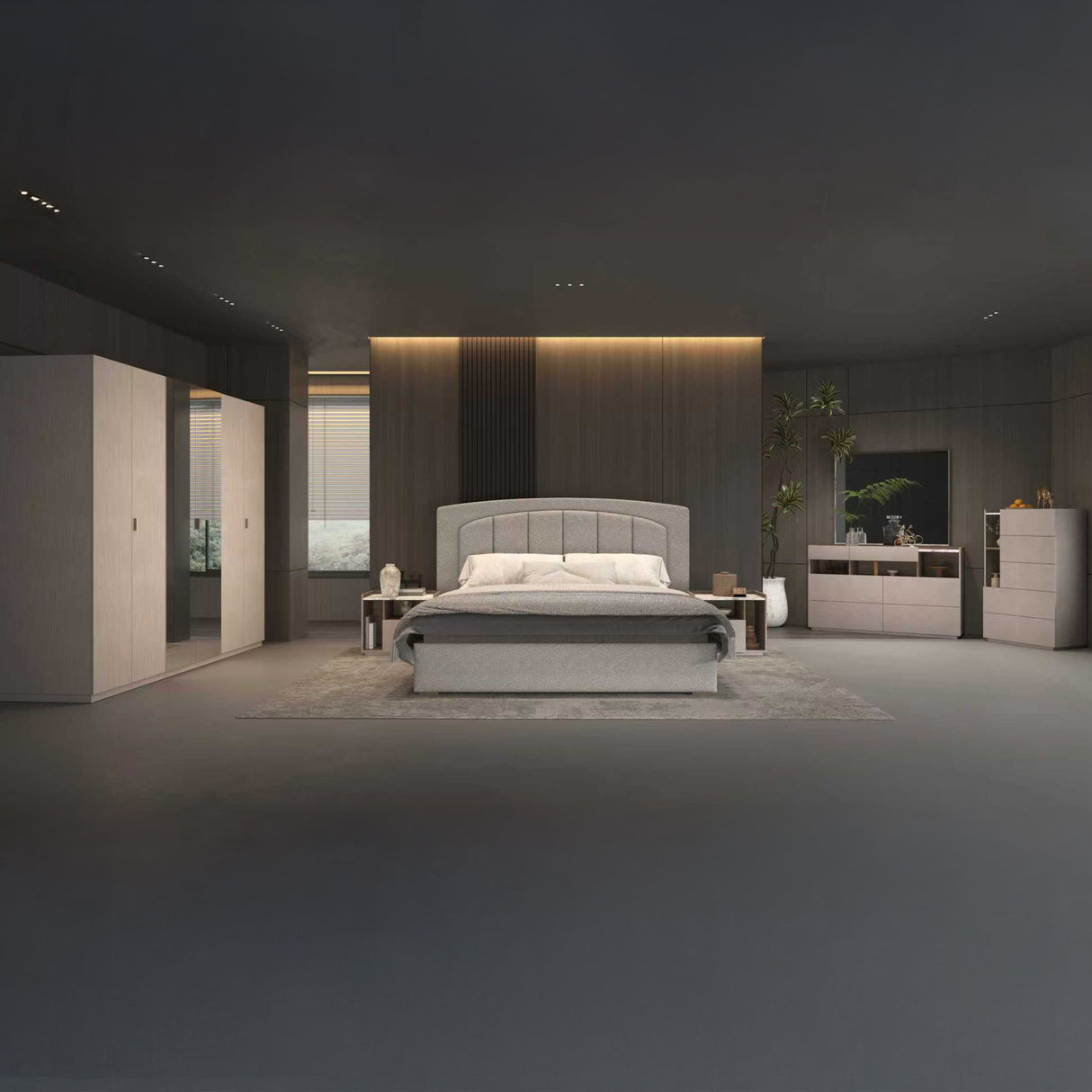 غرفة نوم سافينا باللون الأبيض