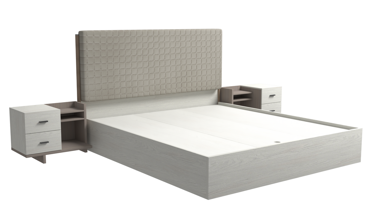 غرفة نوم رولانا باللون الرمادي الفاتح