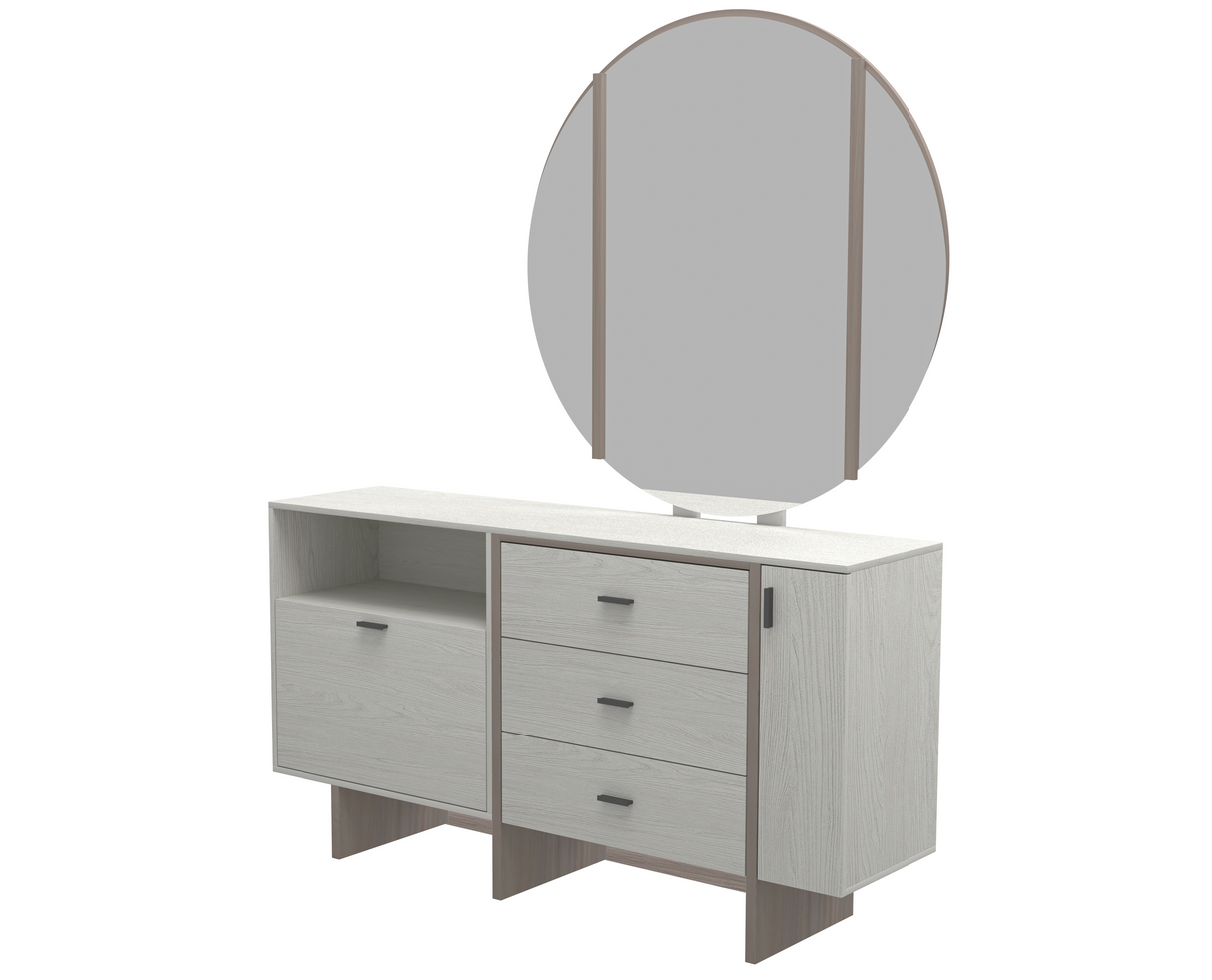 غرفة نوم رولانا باللون الرمادي الفاتح