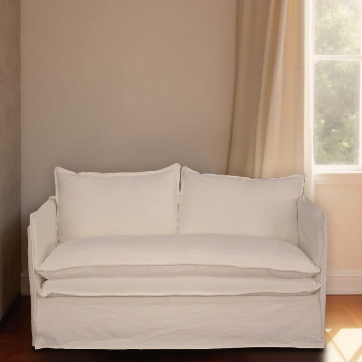 كنب هارمون ثنائي باللون البيج