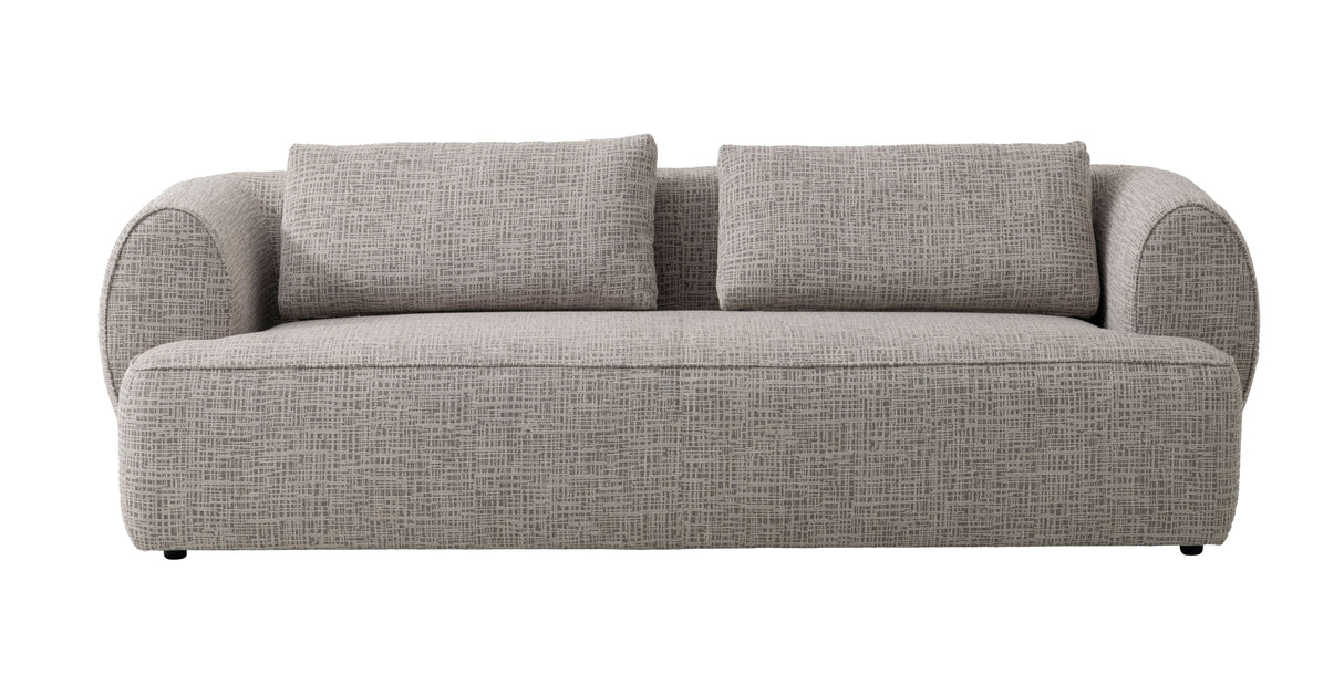 كنب كارميلا ثلاثي باللون البني والرمادي