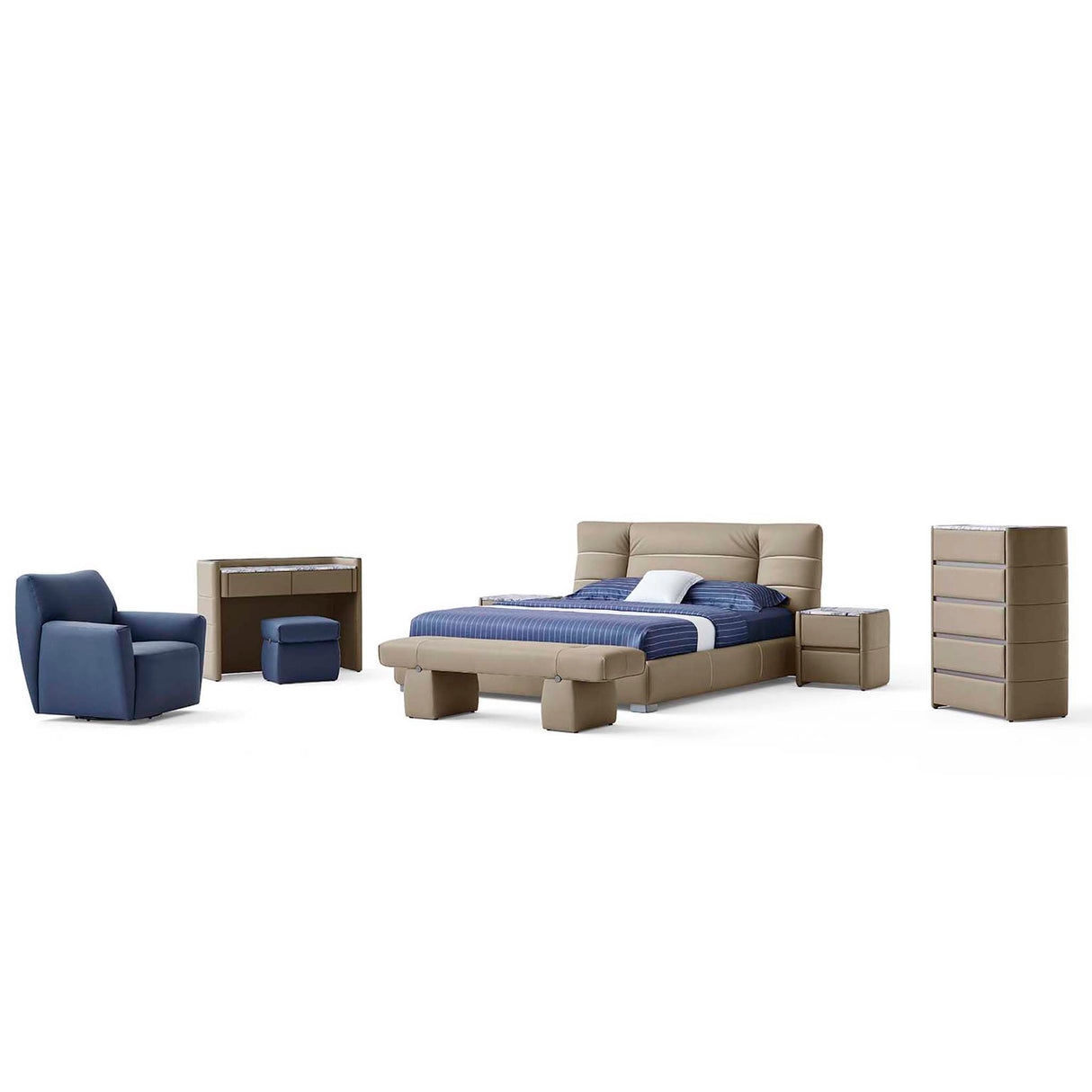 غرفة نوم نايلا باللون البني