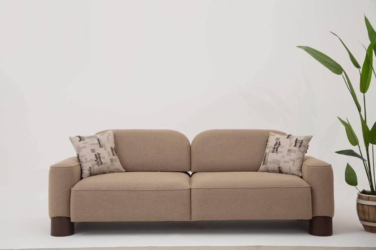 كنب ميسيا ثلاثي باللون الكريمي