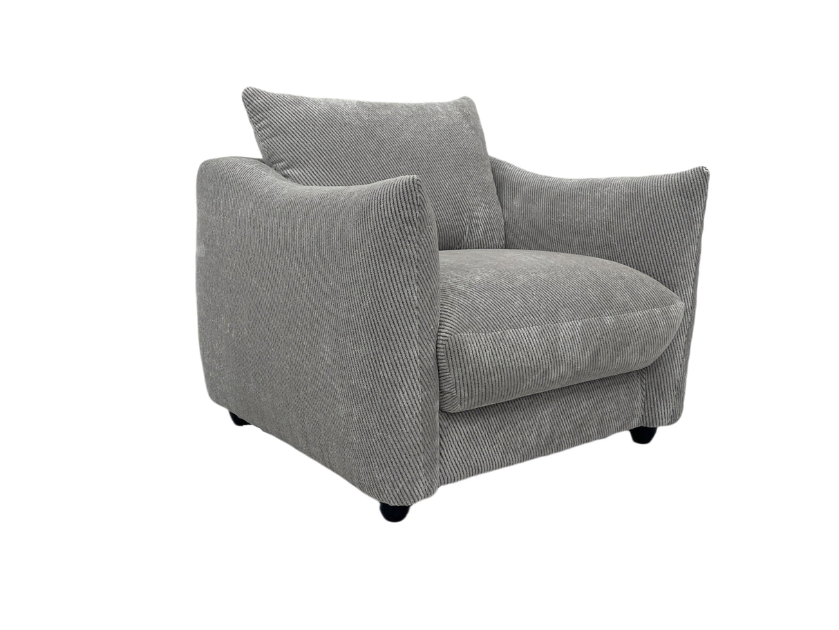 كنب أليفرا فردي باللون الرمادي