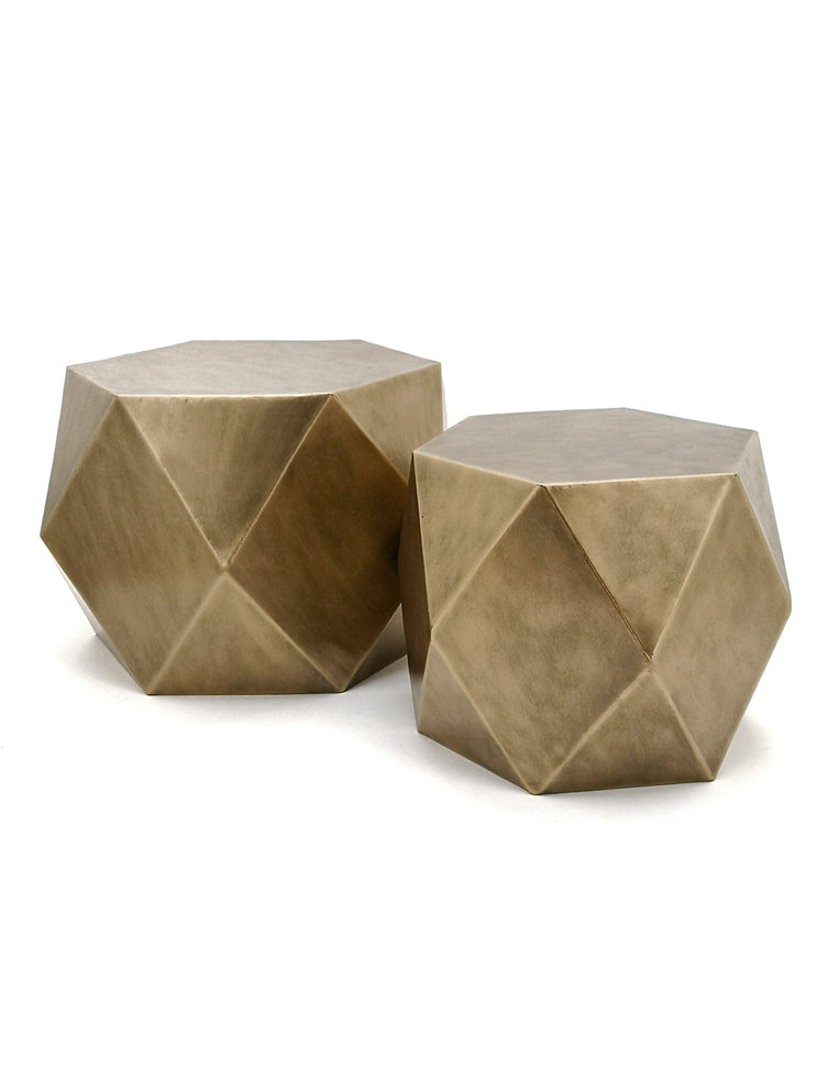 طاولة جانبية لورينا باللون الذهبي