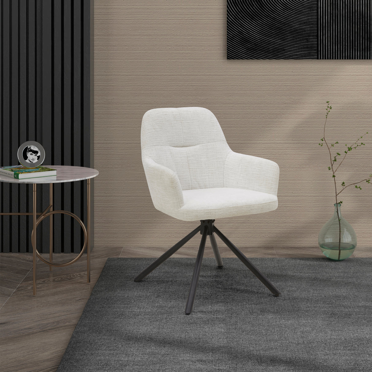 كرسي فردي تالا باللون الكريمي