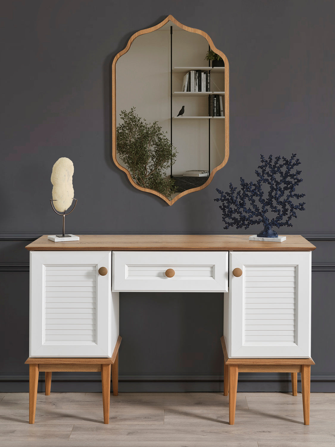 غرفة نوم كينز باللون الرمادي