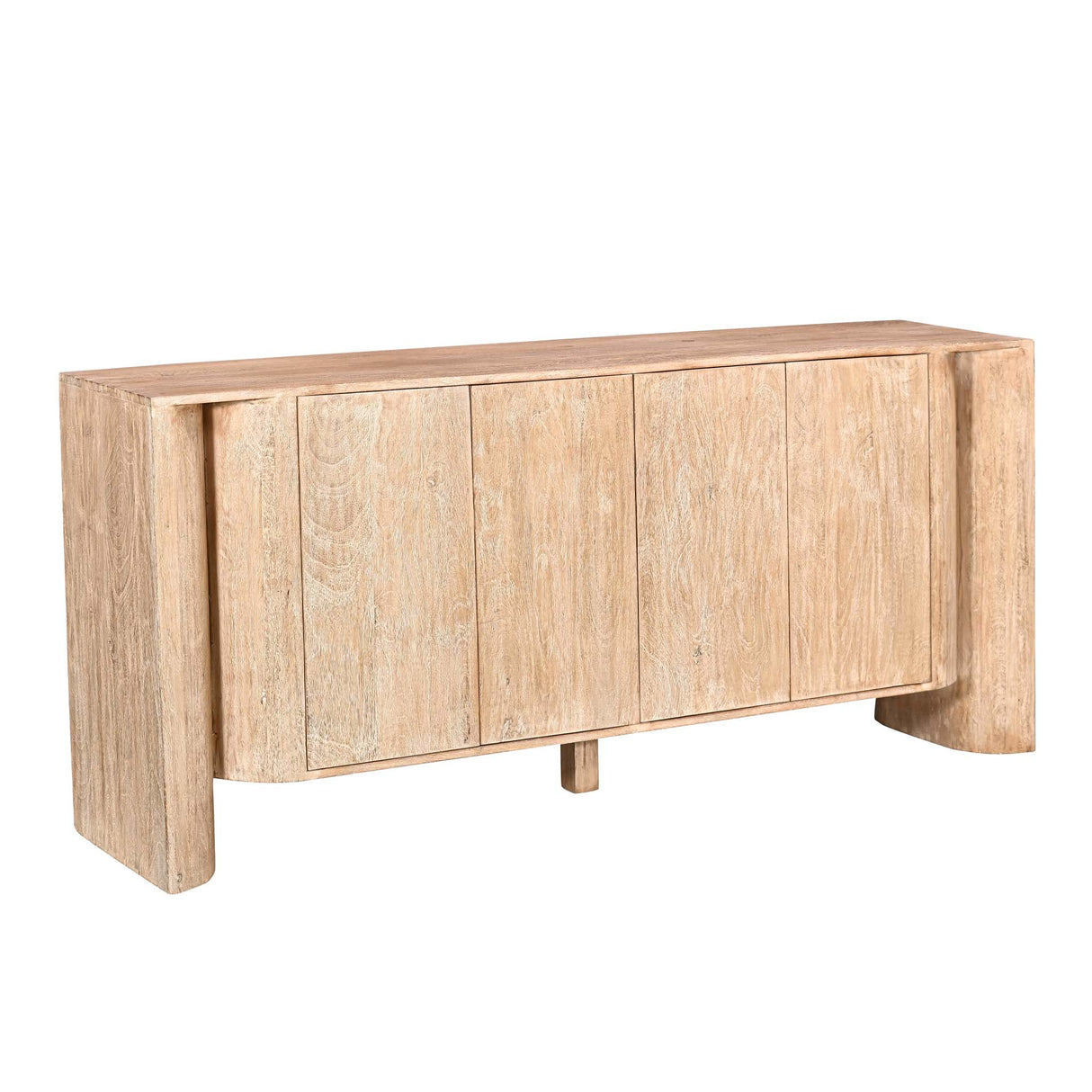 رف جانبي نيراي باللون الخشبي