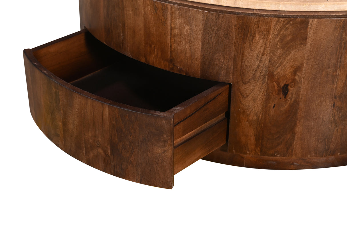 طاولة وسطية ريفيا باللون الخشبي