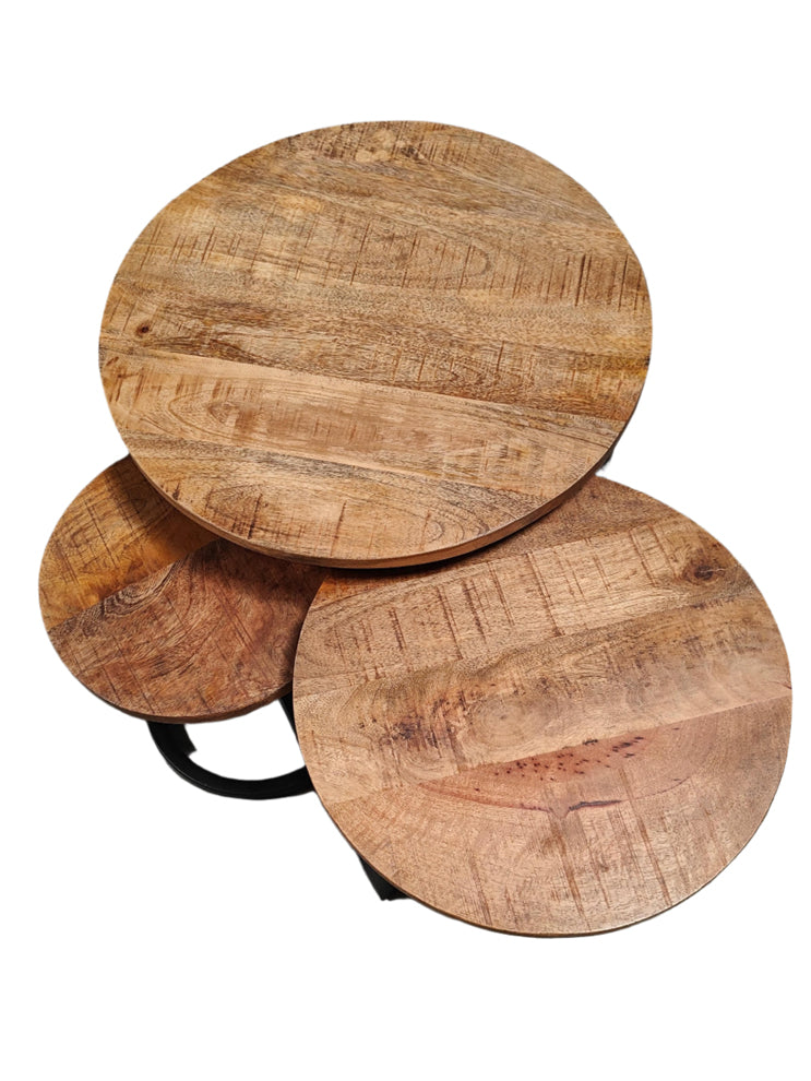 طاولة جانبية رافين باللون البنى