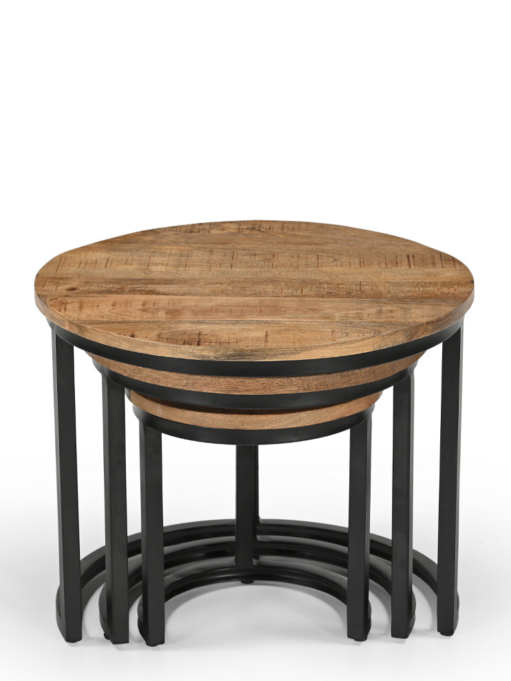 طاولة جانبية رافين باللون البنى