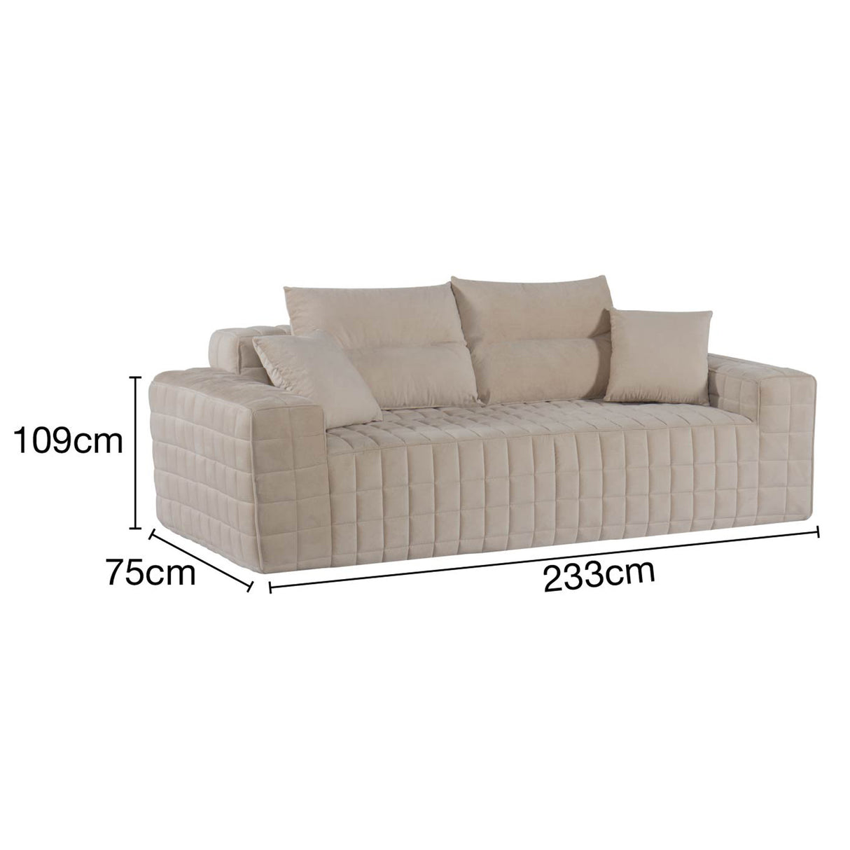 كنب لافيندا ثلاثي مضغوط متعدد الألوان