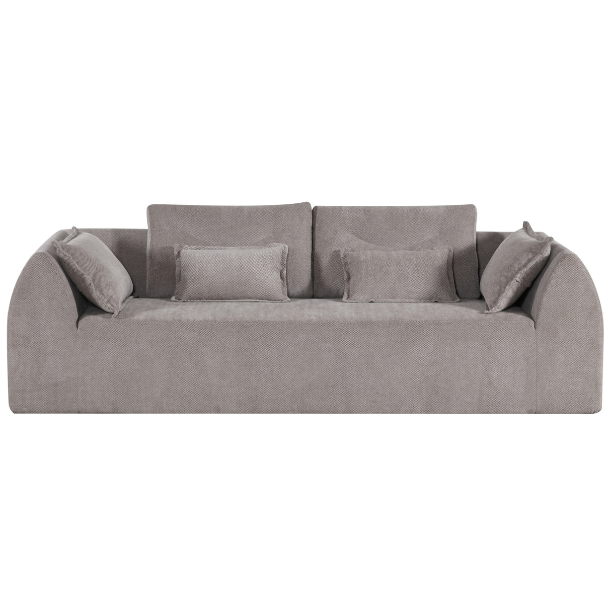 كنب لوريفا ثلاثي مضغوط باللون الرمادي