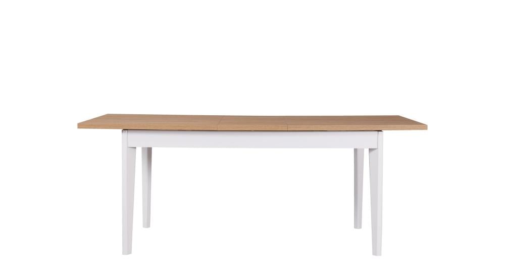 طاولة طعام لودريك باللون الأبيض والخشبي | من هاي بوينت