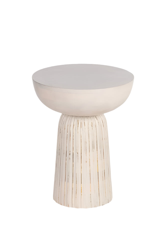 طاولة قهوة نوفال باللون الأبيض الخشبي | من هاي بوينت