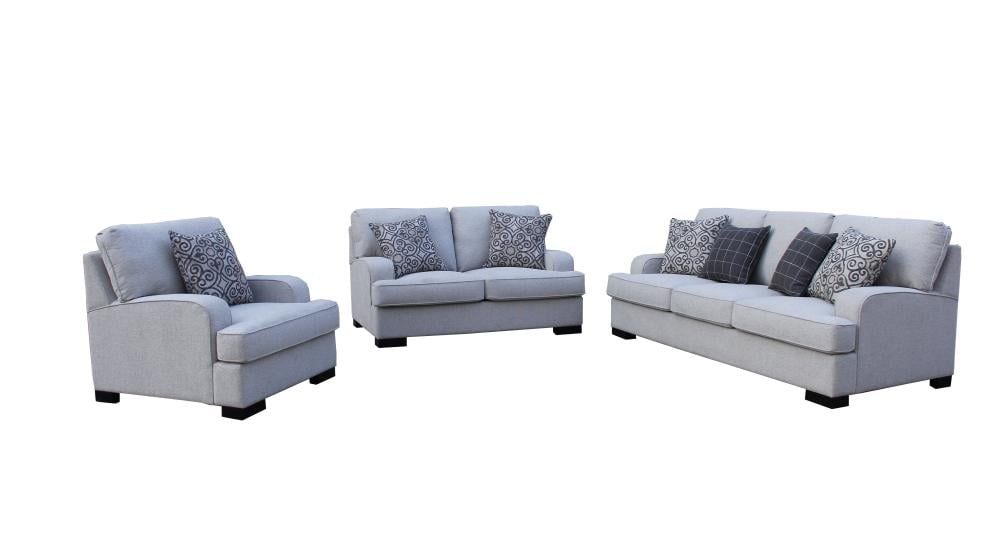 طقم كنب ريموند باللون الكريمي الرمادي | من هاي بوينت