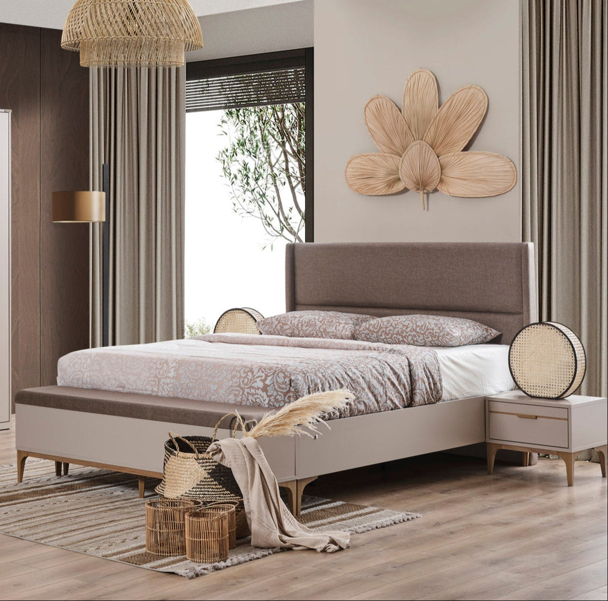 غرفة نوم نوفا باللون البيج - High Point