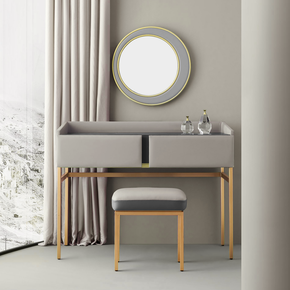 غرفة نوم نوبيل باللون البيج