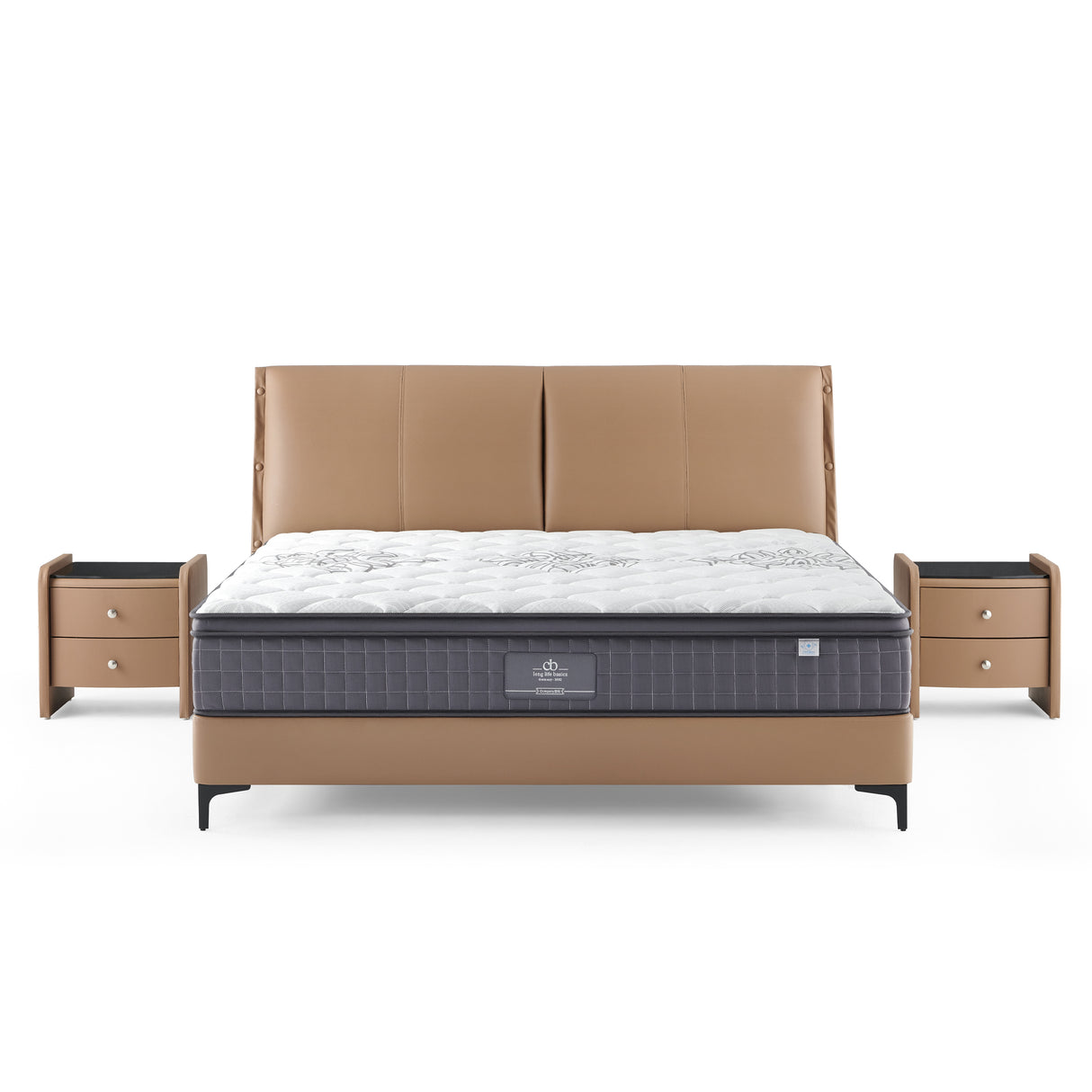 سرير ليانا باللون البني غامق