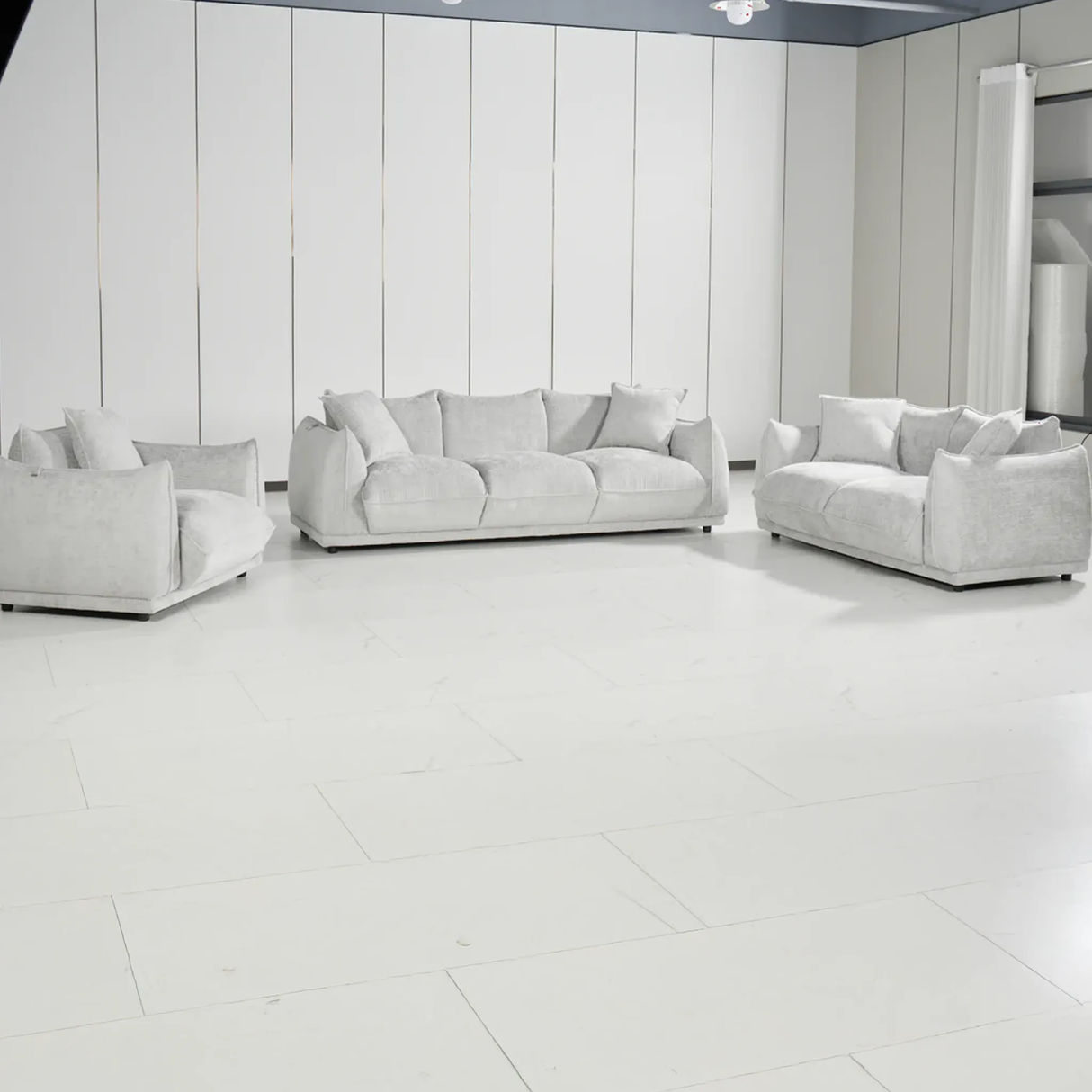 طقم كنب كاستا باللون الرمادي