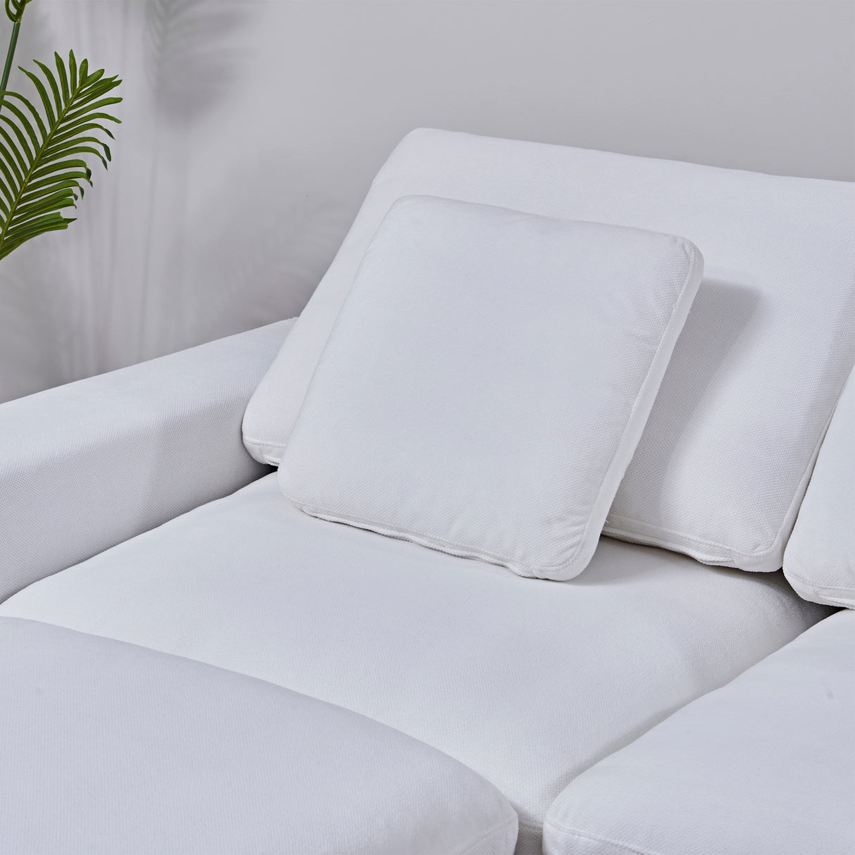 طقم كنب مارفيلا مضغوط باللون الأبيض