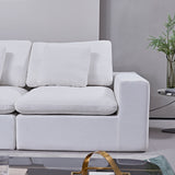 طقم كنب مارفيلا مضغوط باللون الأبيض