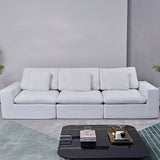 طقم كنب مارفيلا مضغوط باللون الأبيض