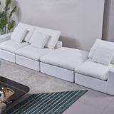 طقم كنب مارفيلا مضغوط باللون الأبيض