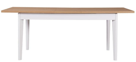 طاولة طعام لودريك باللون الأبيض والخشبي | من هاي بوينت