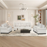 كنب أرڤينا ثلاثي باللون الكريمي