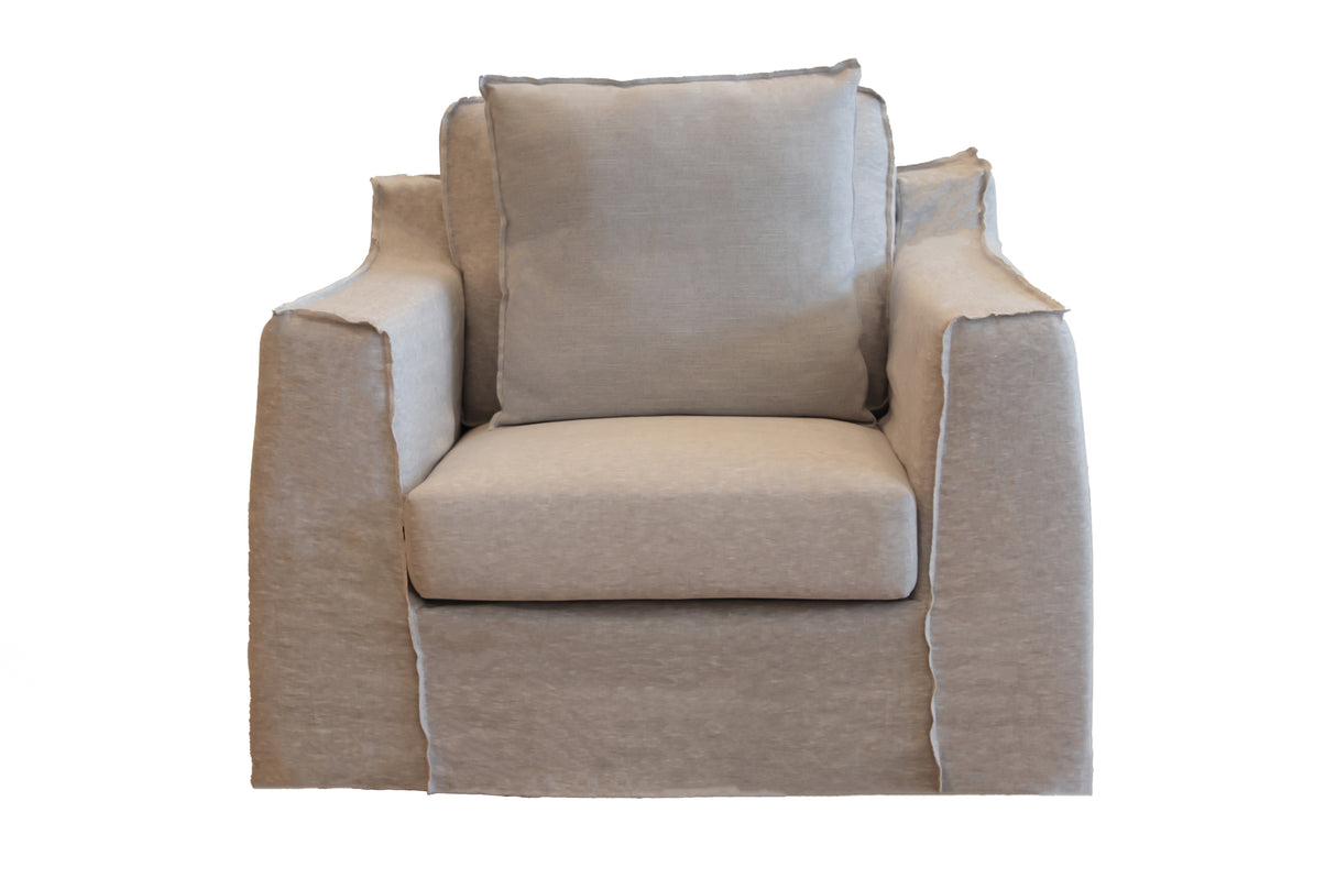 كنب ميلور فردي باللون الرمادي