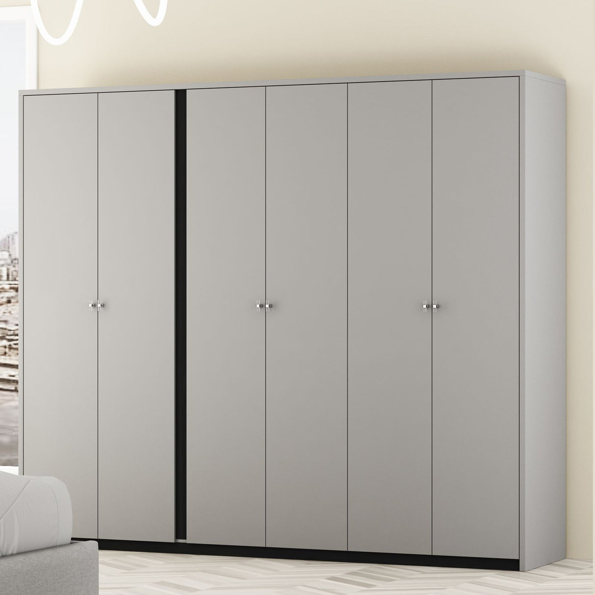 دولاب جراون باللون الرمادي - High Point