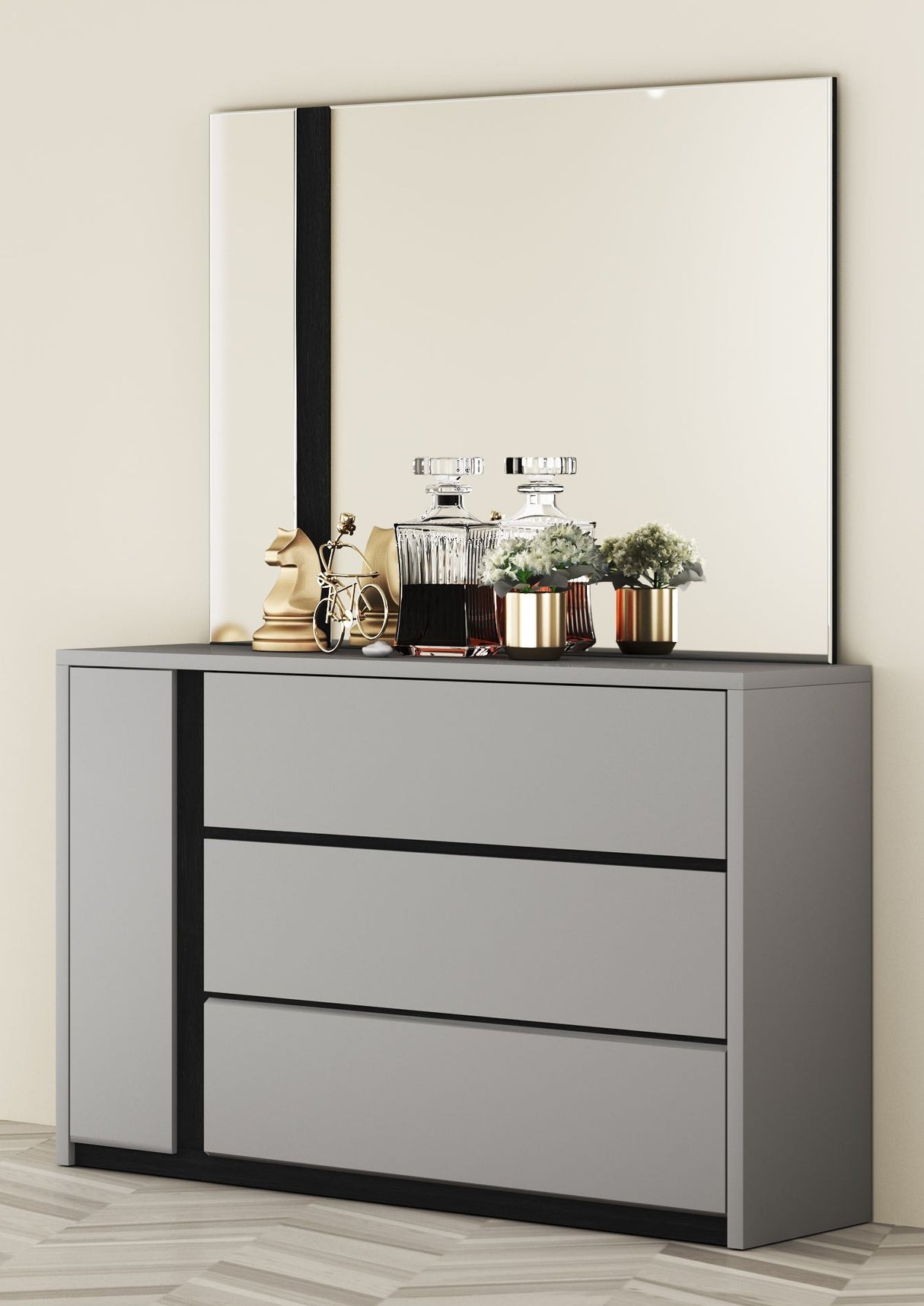 تسريحة جراون مع مراية باللون الرمادي | من هاي بوينت