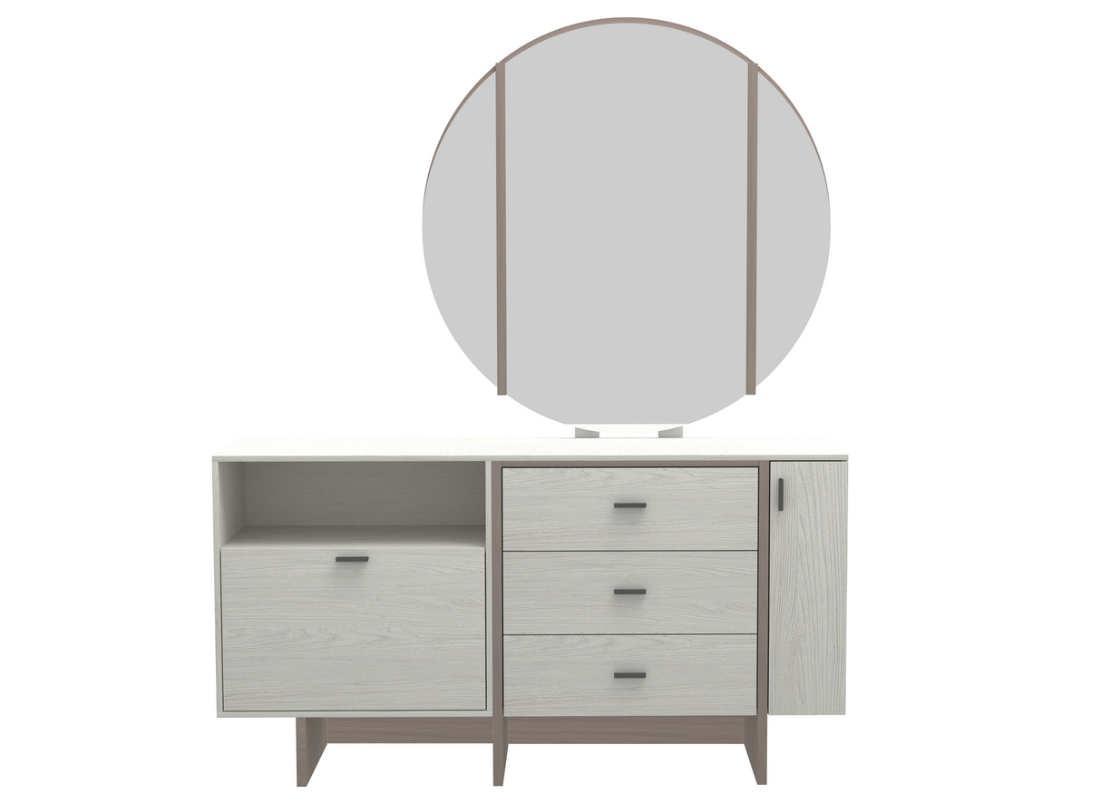 غرفة نوم رولانا باللون الرمادي الفاتح