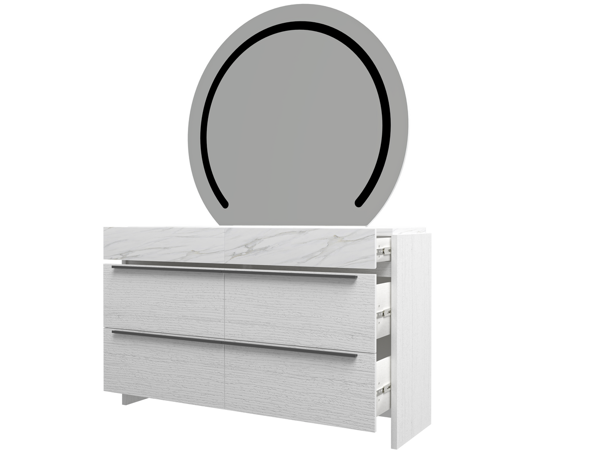 غرفة نوم أورينا باللون الأبيض