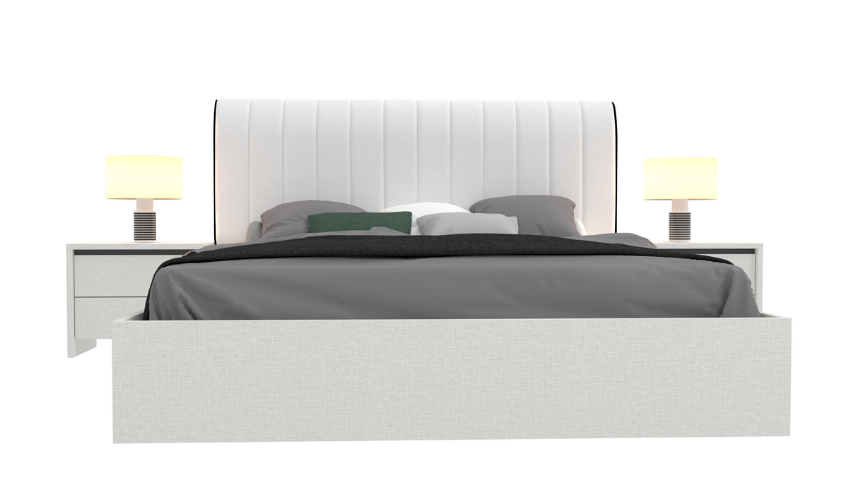 غرفة نوم ماريندا باللون الأبيض