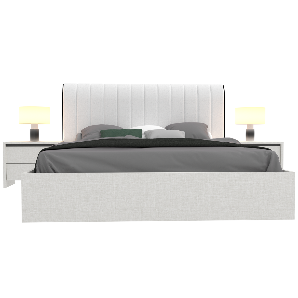 سرير ماريندا باللون الأبيض