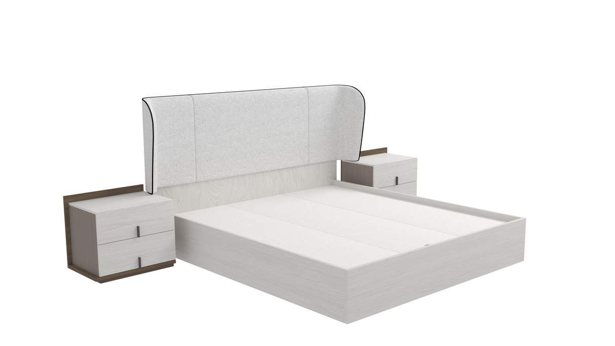 غرفة نوم سيرينا باللون الرمادي الفاتح