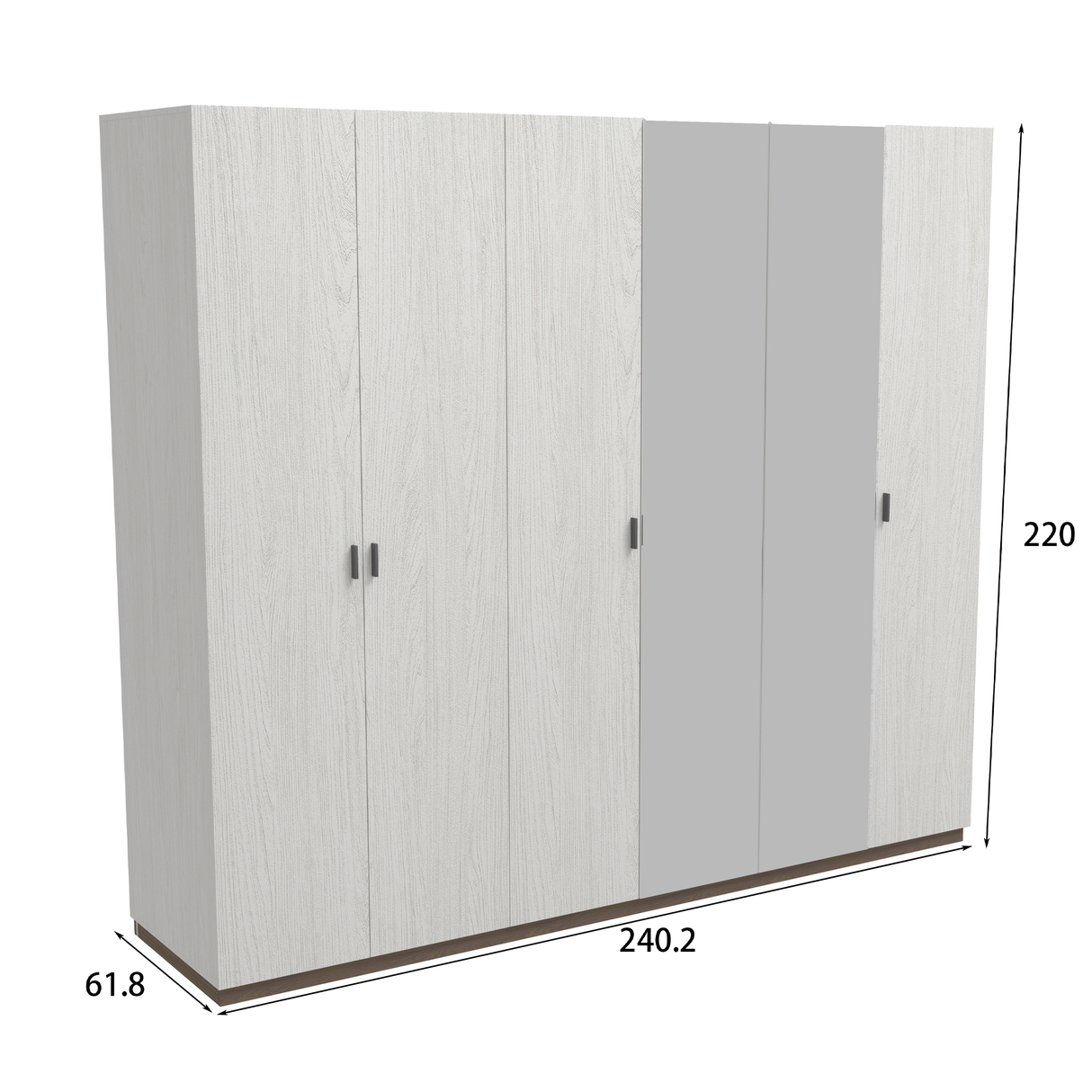 دولاب سيرينا باللون الرمادي الفاتح