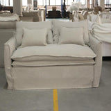 كنب ليمار ثنائي باللون البيج