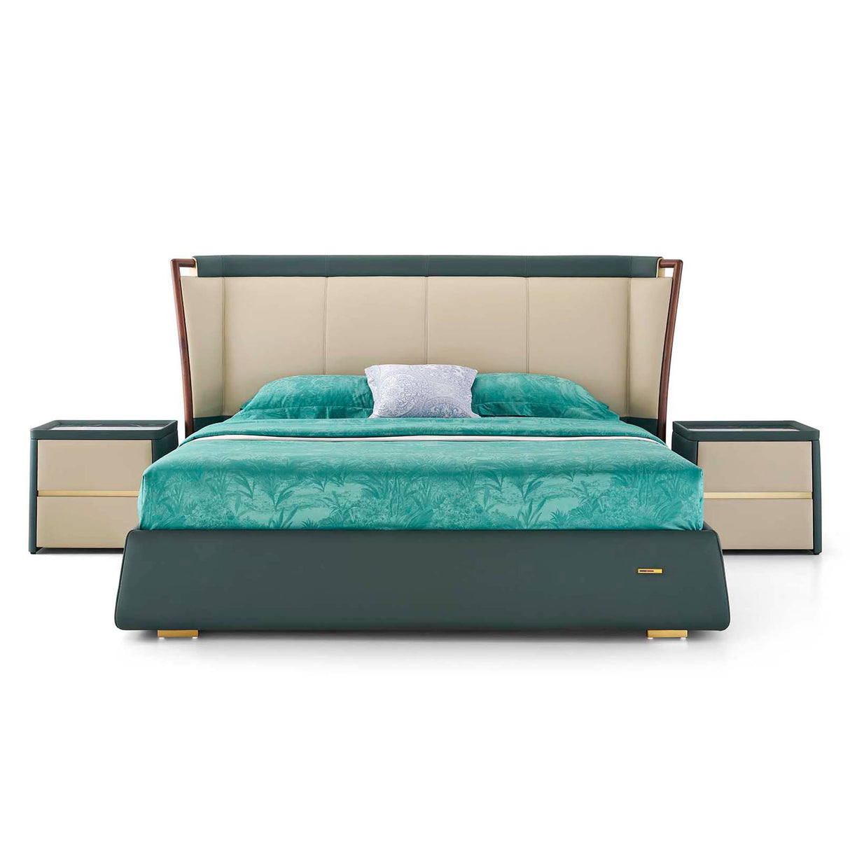 سرير كارينا باللون الأخضر