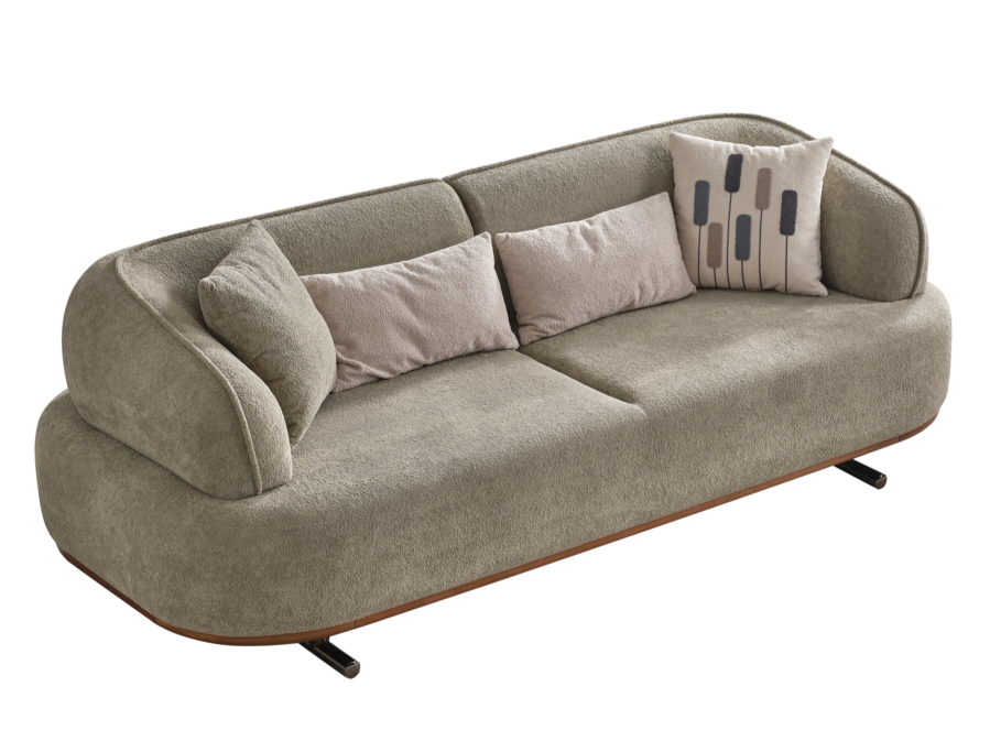 كنب سيول ثلاثي باللون كريمي