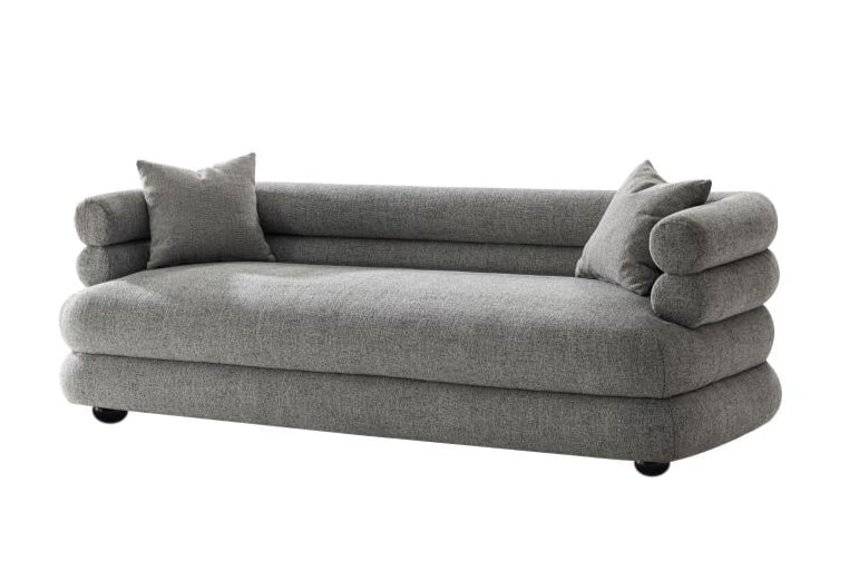 كنب فيلين ثلاثي باللون الرمادي