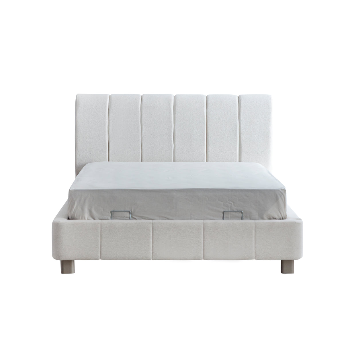 سرير كوينا باللون الأبيض