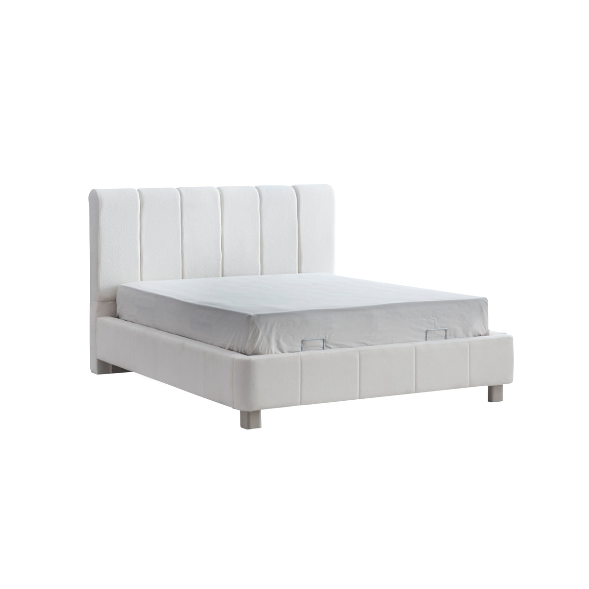 سرير كوينا باللون الأبيض