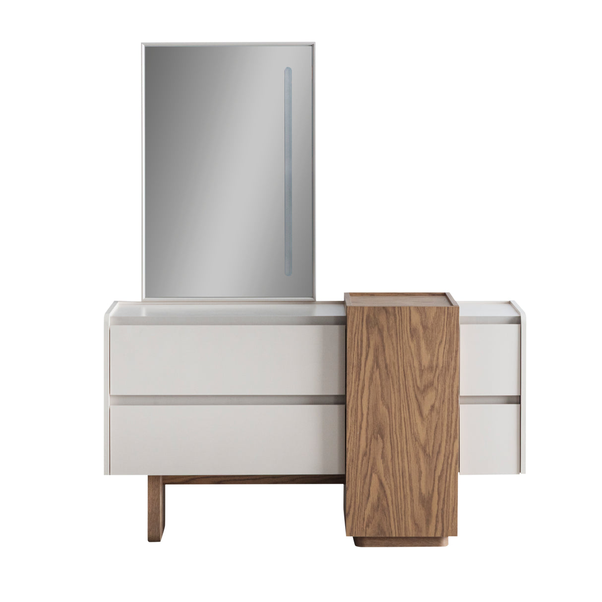 تسريحة كونا مع مرايه باللون الرمادي