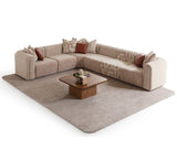 كنب زاوية كومو باللون البيج