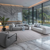 طقم كنب سولين باللون الرمادي