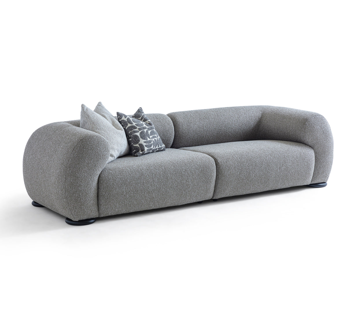 كنب ثلاثي سولين باللون الرمادي